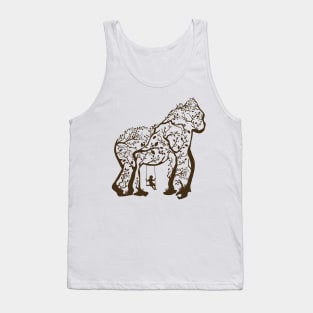 gorilla tree illustration swing Tank Top